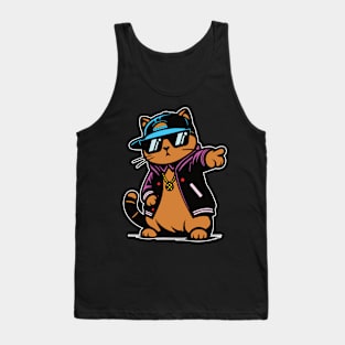 Cool Orange Cat, Ginger Cat Hiphop Lifestyle Design Tank Top